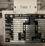 Second hand May & Christe GmbH DG 806-10 R 10kV 400V Dyn5 Build 1987 2500 kg