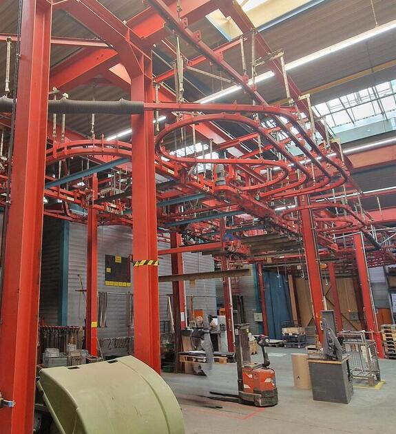 Second hand EISENMANN Powder- & Paintingline with modernised Controls for sale