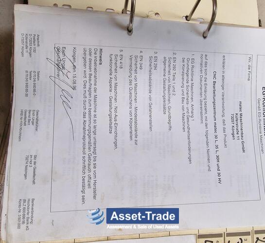 Preiswerte 3-Achs CNC-Bearbeitungszentrum Matec 30L mit Heidenhain Steuerung und Pendelbetrieb kaufen | Asset-Trade