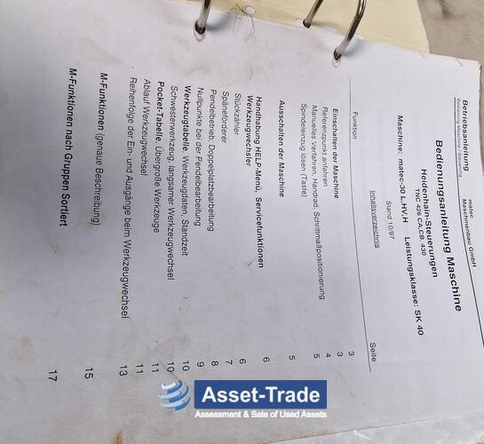 Preiswerte 3-Achs CNC-Bearbeitungszentrum Matec 30L mit Heidenhain Steuerung und Pendelbetrieb kaufen | Asset-Trade