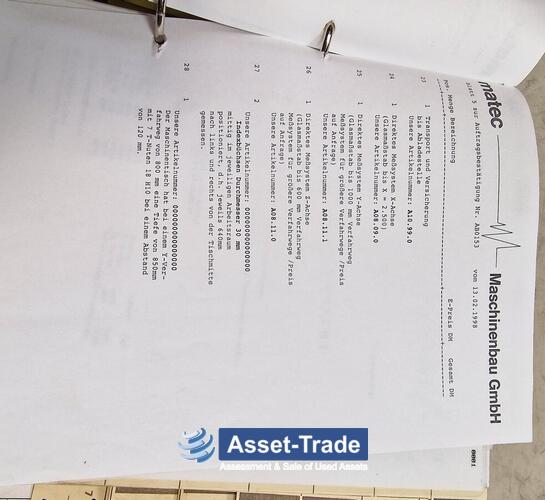 Preiswerte 3-Achs CNC-Bearbeitungszentrum Matec 30L mit Heidenhain Steuerung und Pendelbetrieb kaufen | Asset-Trade
