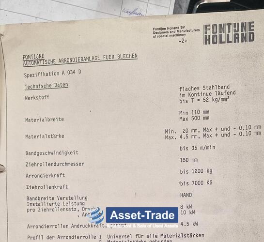 Preiswerte Blechschneideanlage / Querteilanlage mit Schleicher & Jean Perrot kaufen