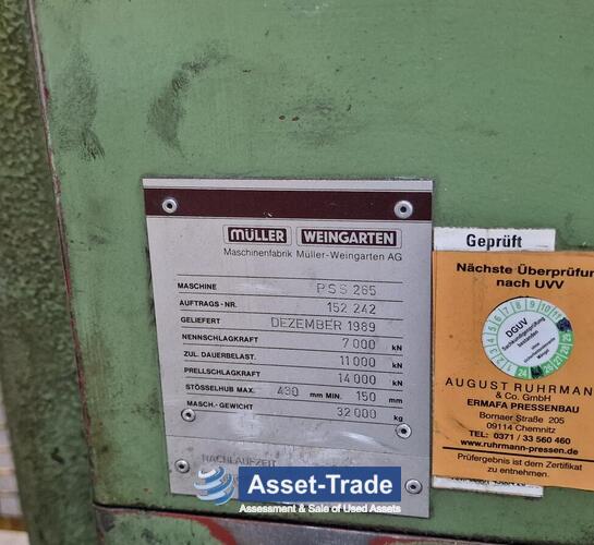 Best Second Hand Müller Weingarten  PSS265  1989 for Sale cheap | Asset-Trade