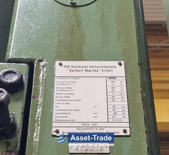 Second Hand Hydraulic Frame Press Umformtechnik Erfurt PKZE500 for sale