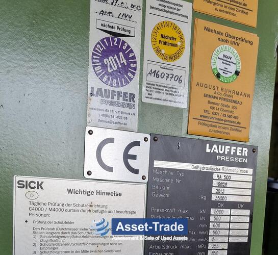 Second hand Hydraulic Frame Press Lauffer RA500 (Modern) for sale