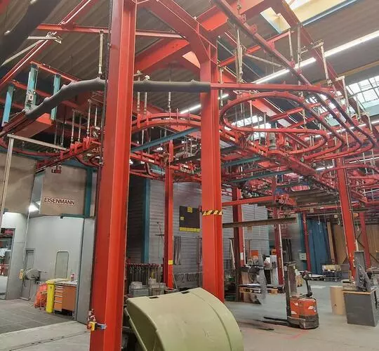 Second hand EISENMANN Powder- & Paintingline with modernised Controls for sale